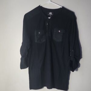 Rock & Republic Black Button Down Shirt